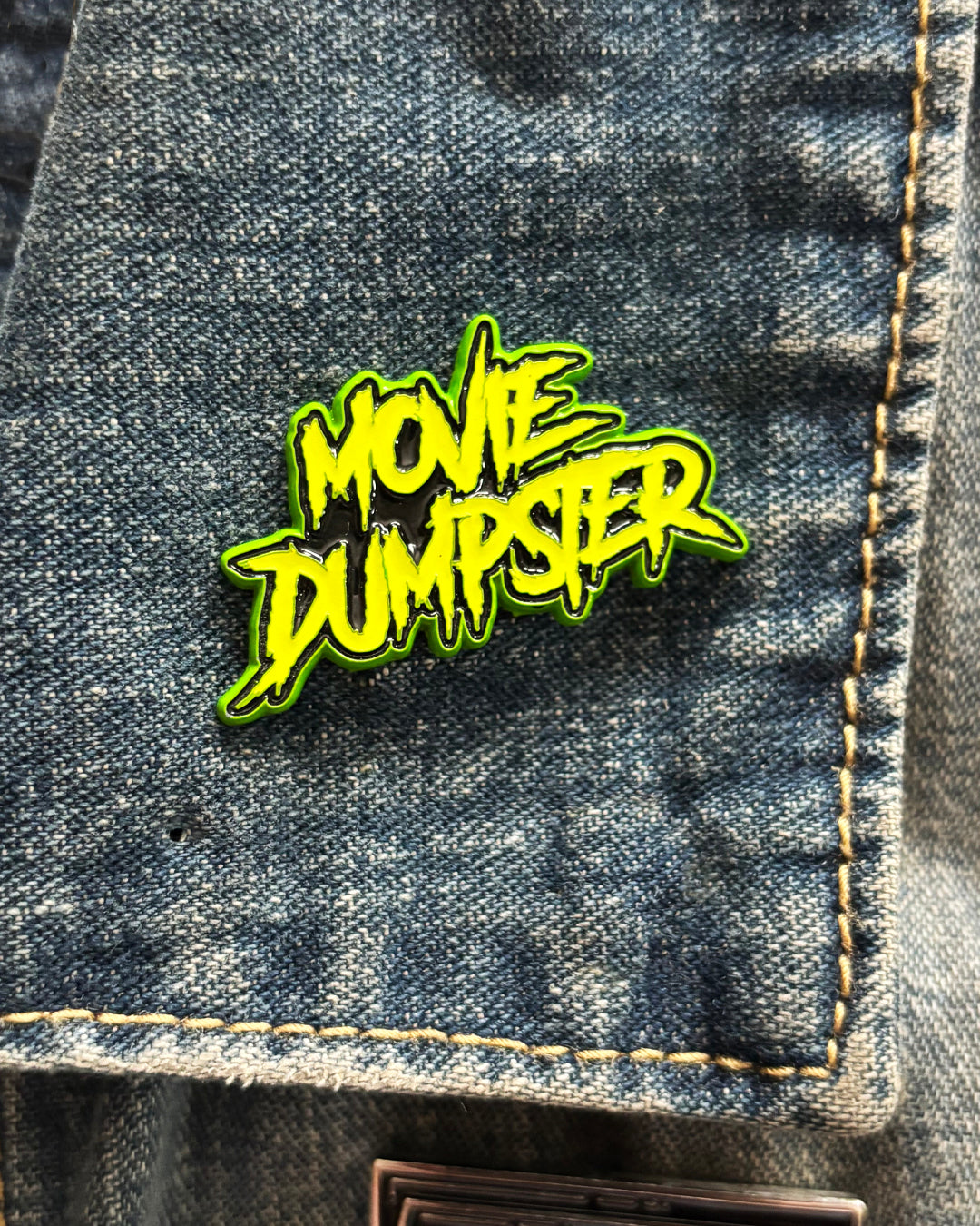 Movie Dumpster Logo Glow-in-the-Dark Enamel Pin